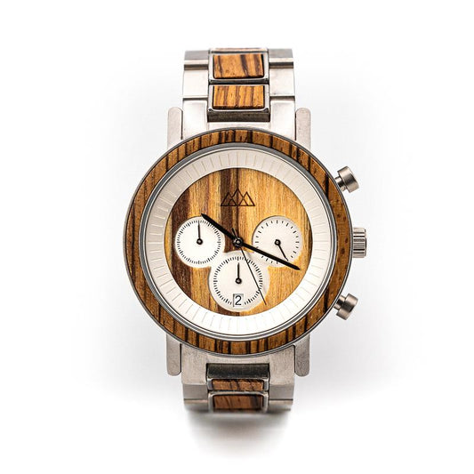 Montre en bois Homme - Lux Marshal Silver