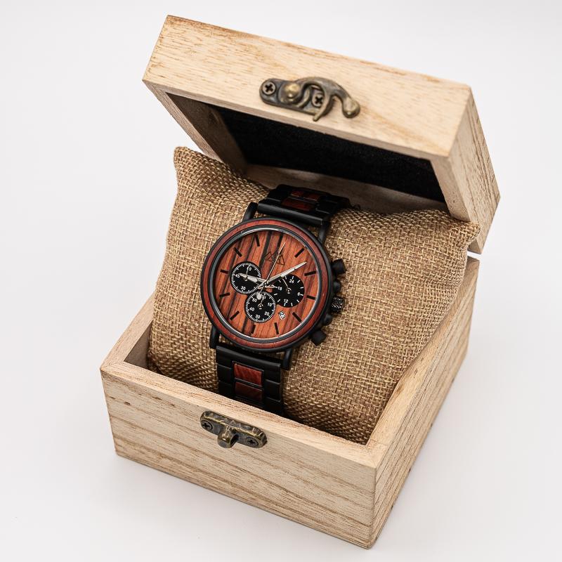 Montre en Bois Homme - Marshal Red