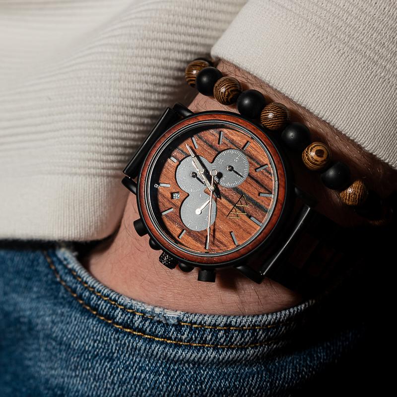 Montre en Bois Homme - Marshal Red