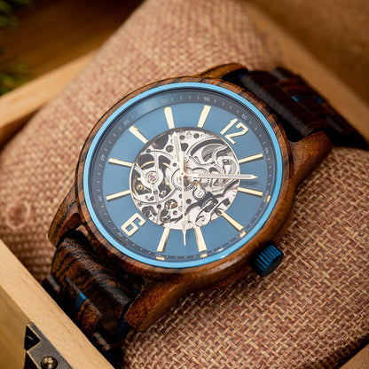 Montre en Bois Homme Mécanique - Brooklyn