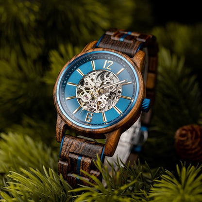 Montre en Bois Homme Mécanique - Brooklyn