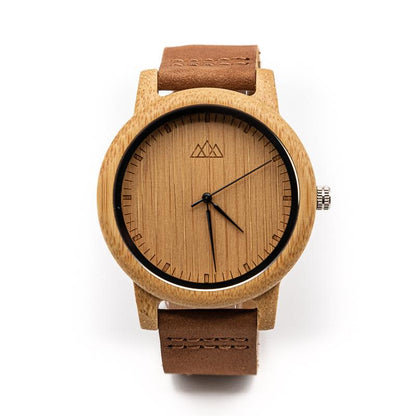 Montre en Bois Homme Cuir - Pur Line