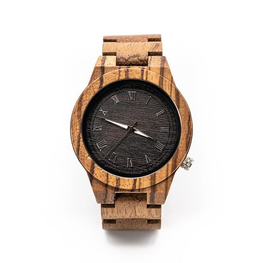 Montre en Bois Homme à Quartz - Roma Zebra