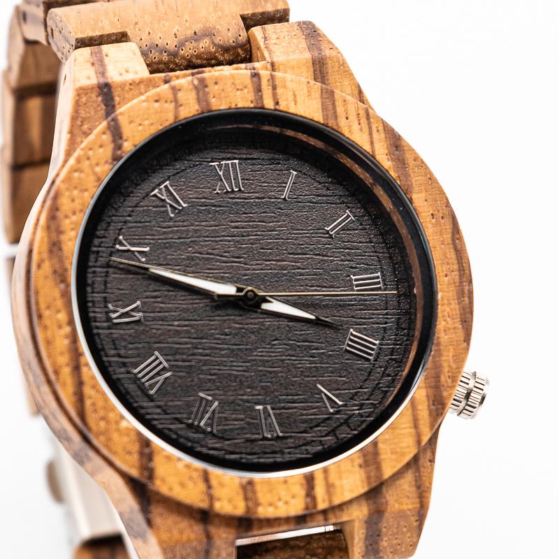 Montre en Bois Homme à Quartz - Roma Zebra