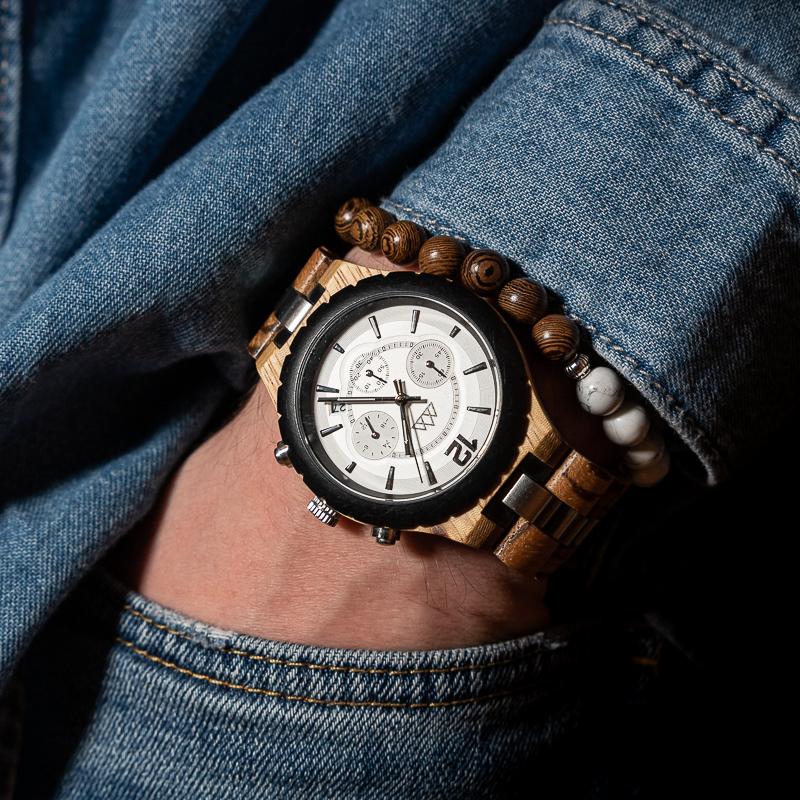 Montre Homme Bois et Acier - Ultima Dark