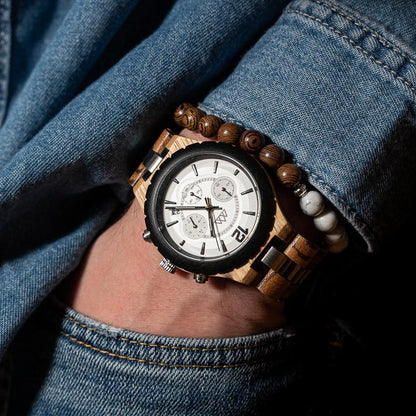 Montre Homme Bois et Acier - Ultima Dark