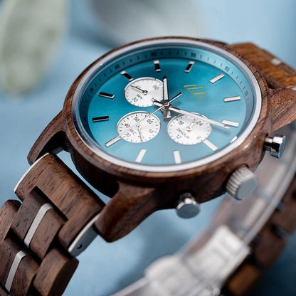 Montre en Bois Compass - Brooklyn Sky