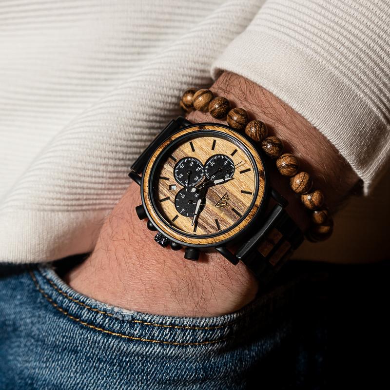 Montre en Bois Homme - Zebra Marshal