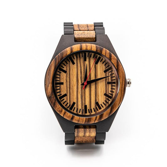 Montre en Bois Homme Originale - Zebra Pur