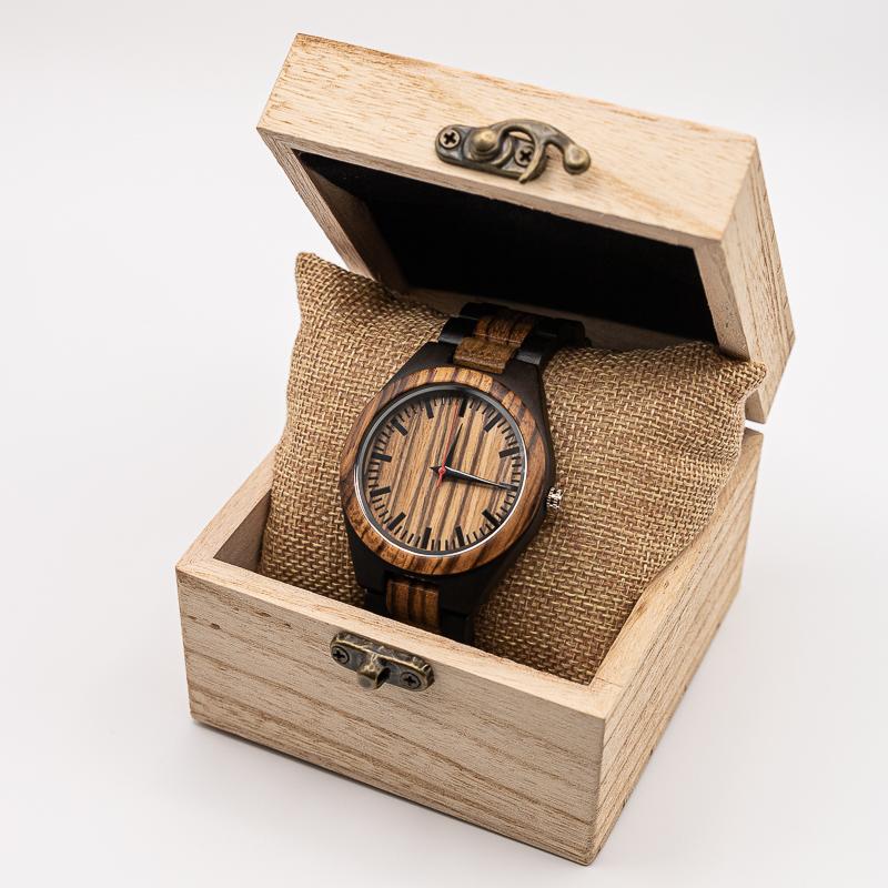 Montre en Bois Homme Originale - Zebra Pur