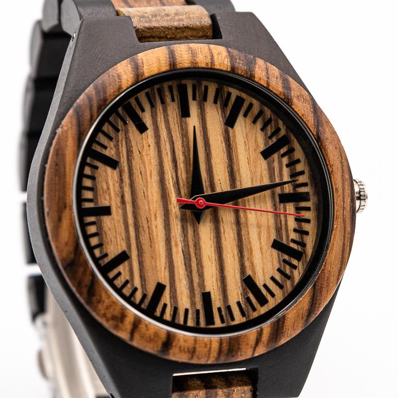 Montre en Bois Homme Originale - Zebra Pur