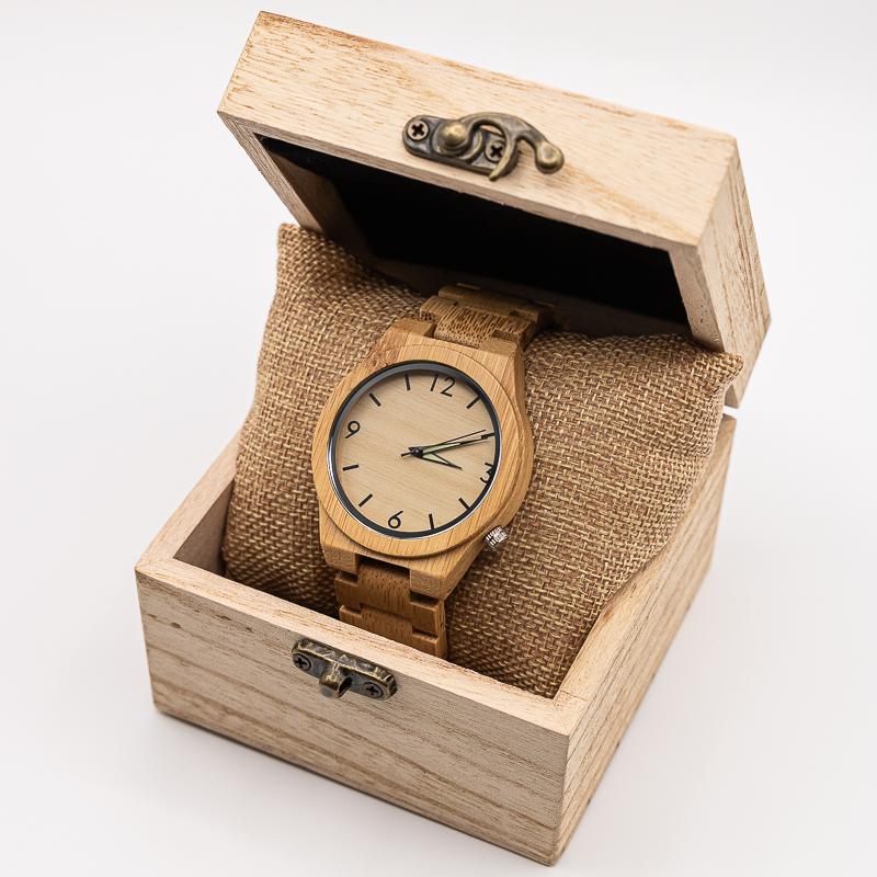 Montre en Bois Quartz - Light Bamboo