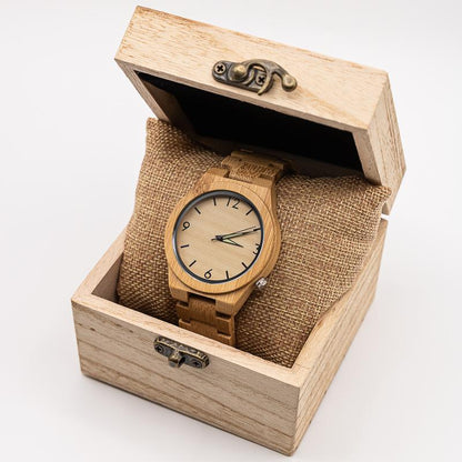 Montre en Bois Quartz - Light Bamboo
