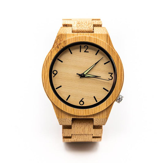 Montre en Bois Quartz - Light Bamboo