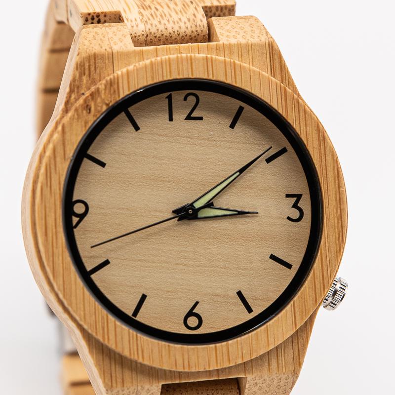 Montre en Bois Quartz - Light Bamboo