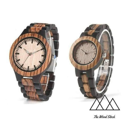 Montre en bois personnalisable texte
