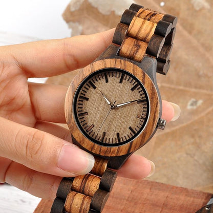 Montre en bois personnalisable texte