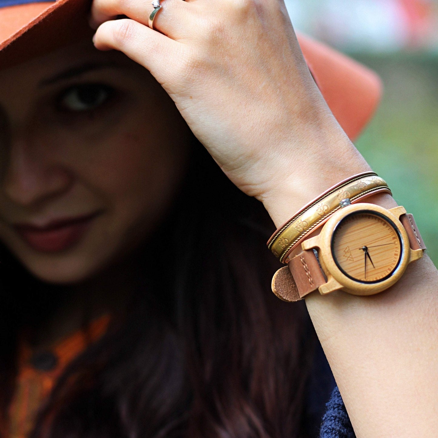 Montre en Bois Femme Cuir - Pur Line