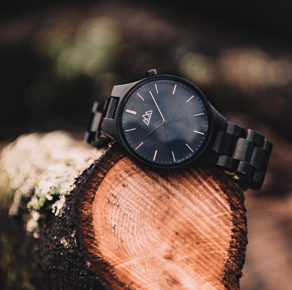 Montre en Bois Homme Noir - Relogio Black