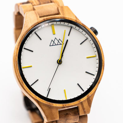 Montre en Bois Originale - Relogio White