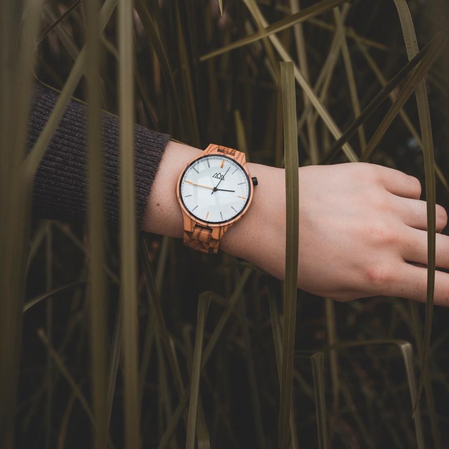 Montre en Bois Originale - Relogio White