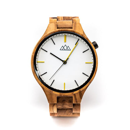 Montre en Bois Originale - Relogio White