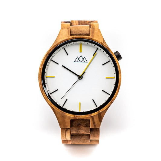 Montre en Bois Originale - Relogio White
