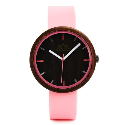 Montre en Bois Femme Rose - Urban Pink