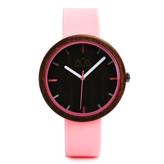 Montre en Bois Femme Rose - Urban Pink