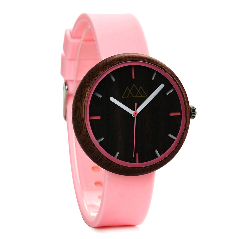 Montre en Bois Femme Rose - Urban Pink