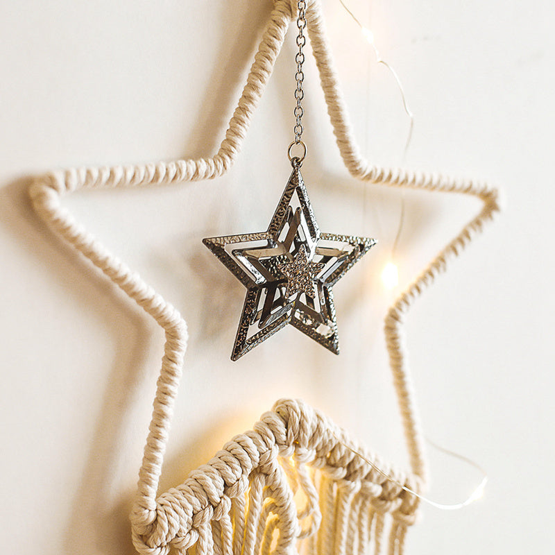 Attrape rêves Étoile Blanche Macramé XXL