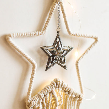Attrape rêves Étoile Blanche Macramé XXL