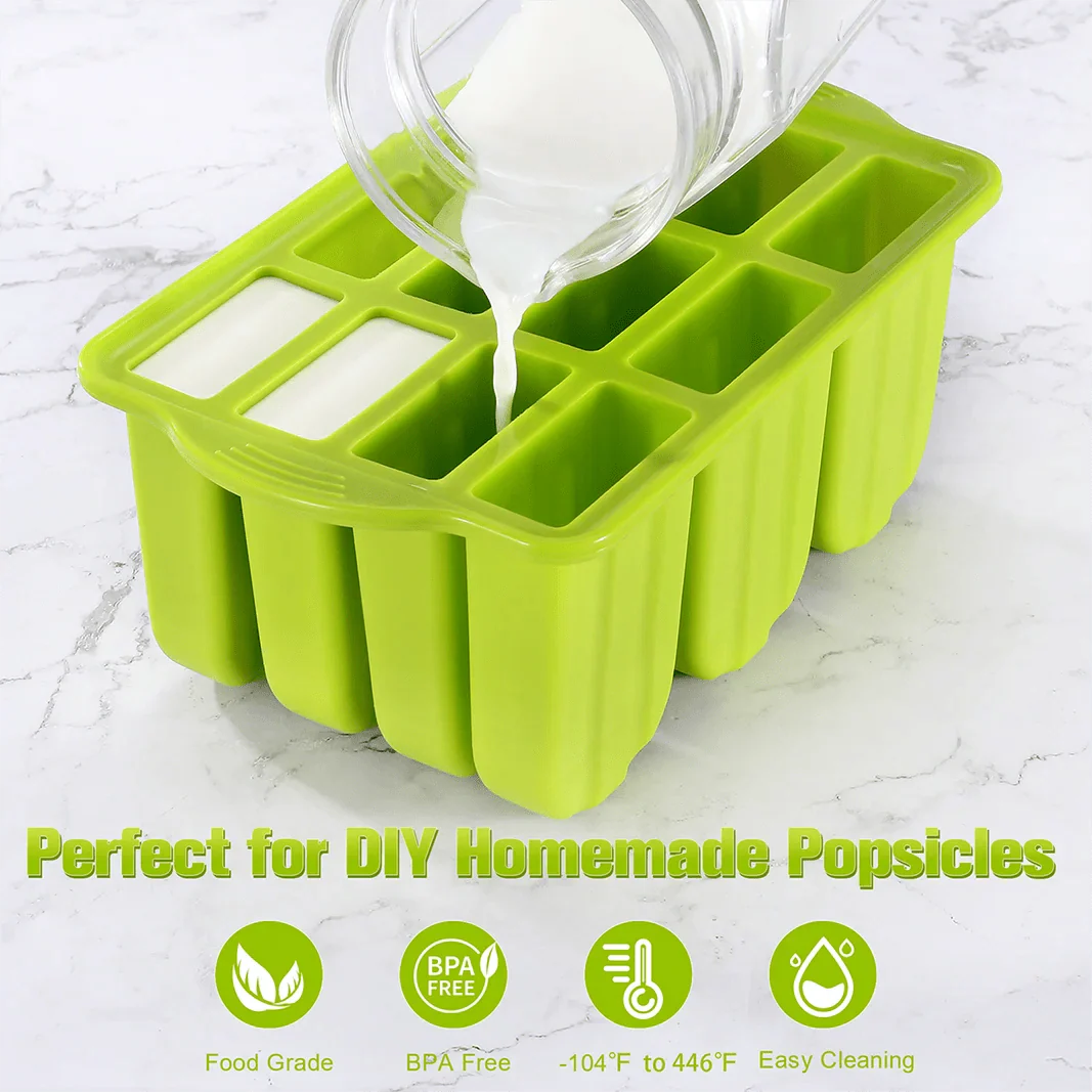 Moule à glace en silicone avec bâtonnets en bois
