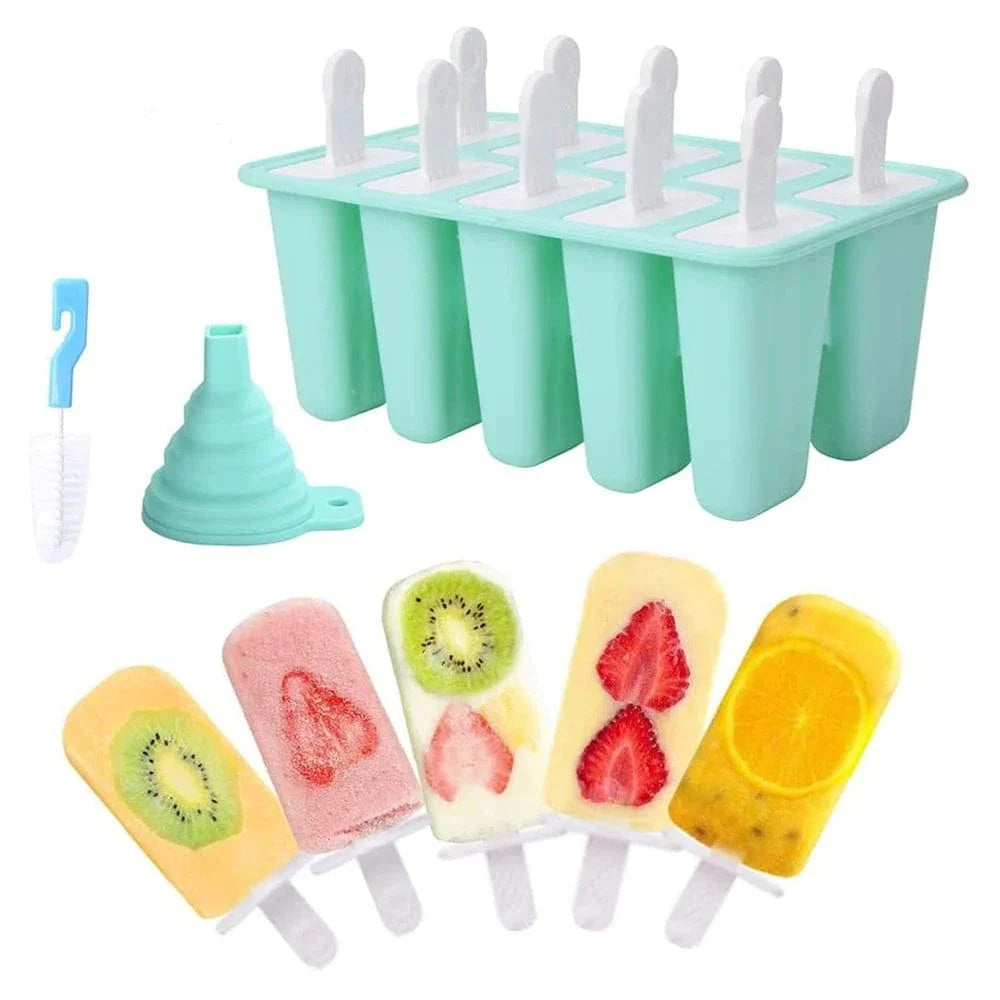 6 Moules à Glace en Silicone avec Poignée