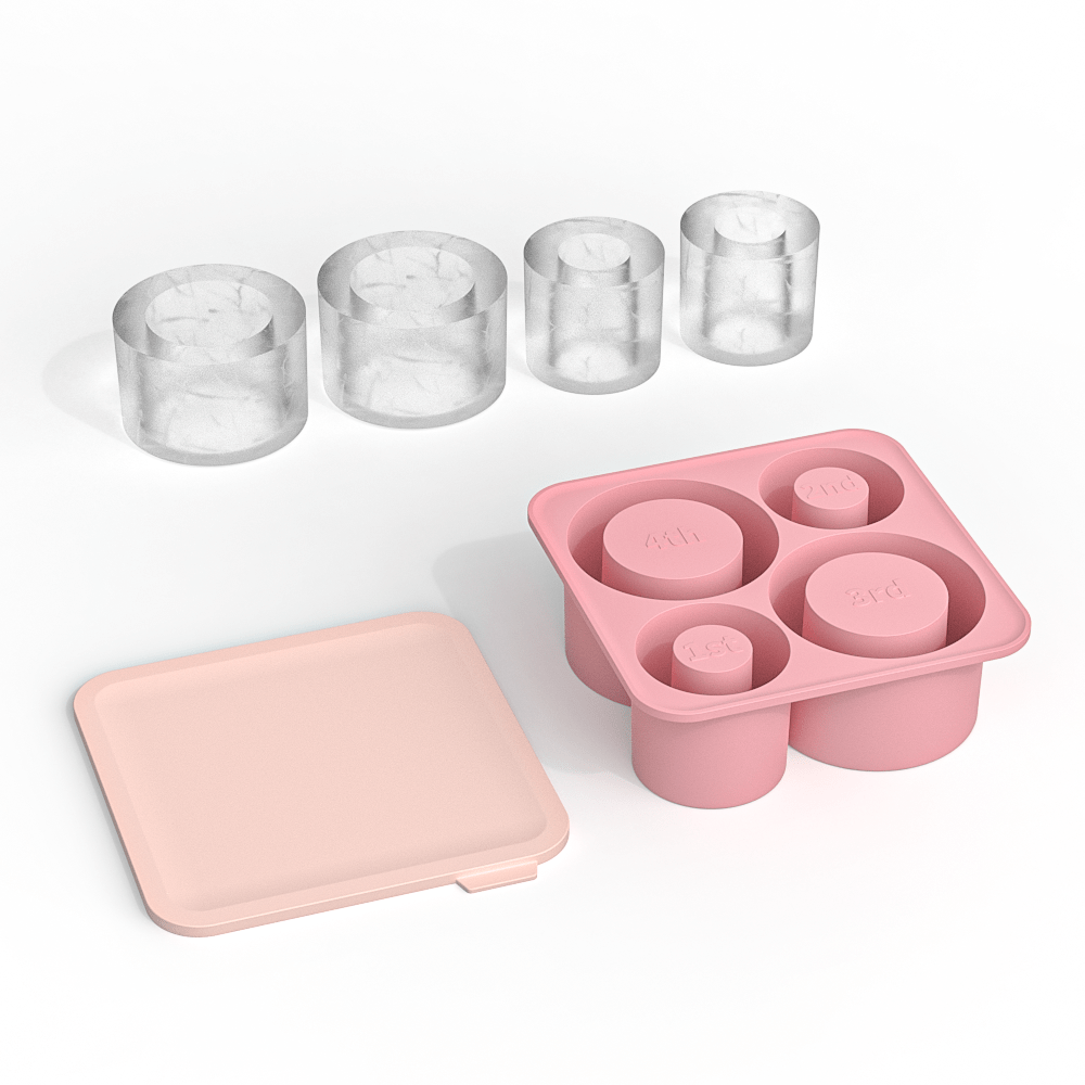 Moule à Glaçons Cylindriques pour la Mega-Gourde Isotherme Rose