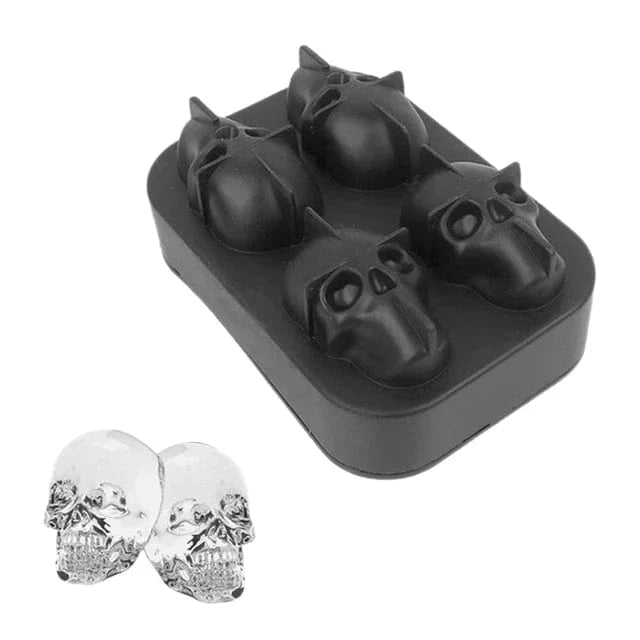 Moule à glaçons Tête de mort 4 compartiments