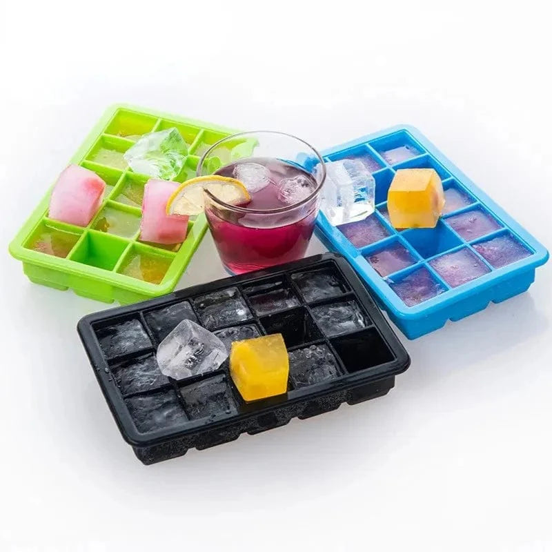 Bac à glaçons noir en silicone 15 Compartiments
