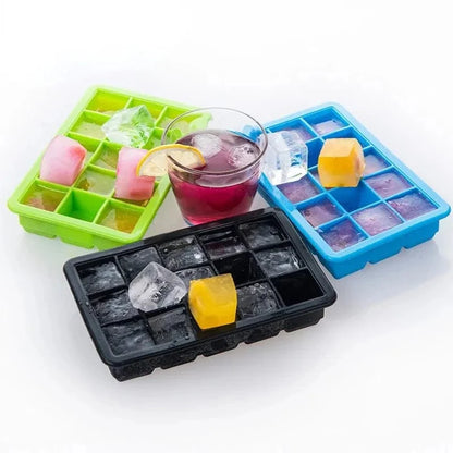 Bac à glaçons noir en silicone 15 Compartiments