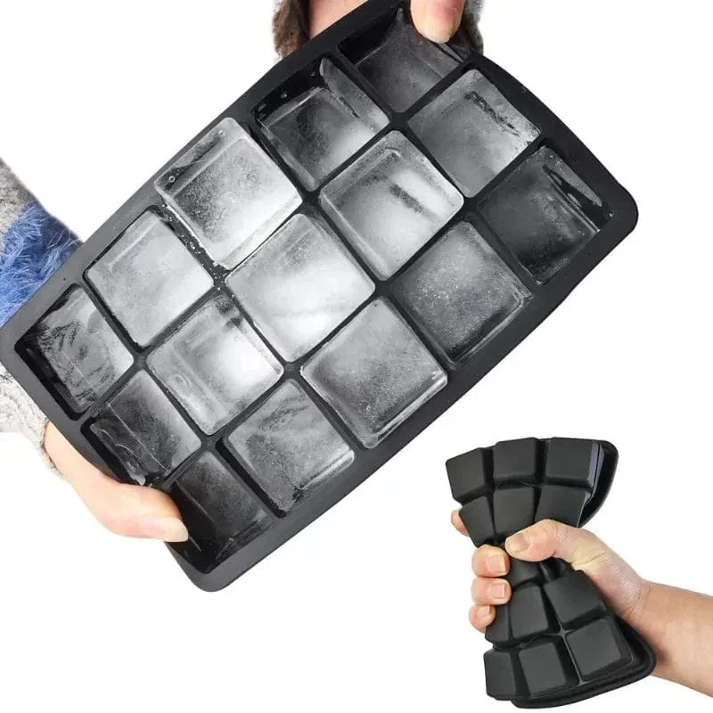 Bac à glaçons noir en silicone 15 Compartiments