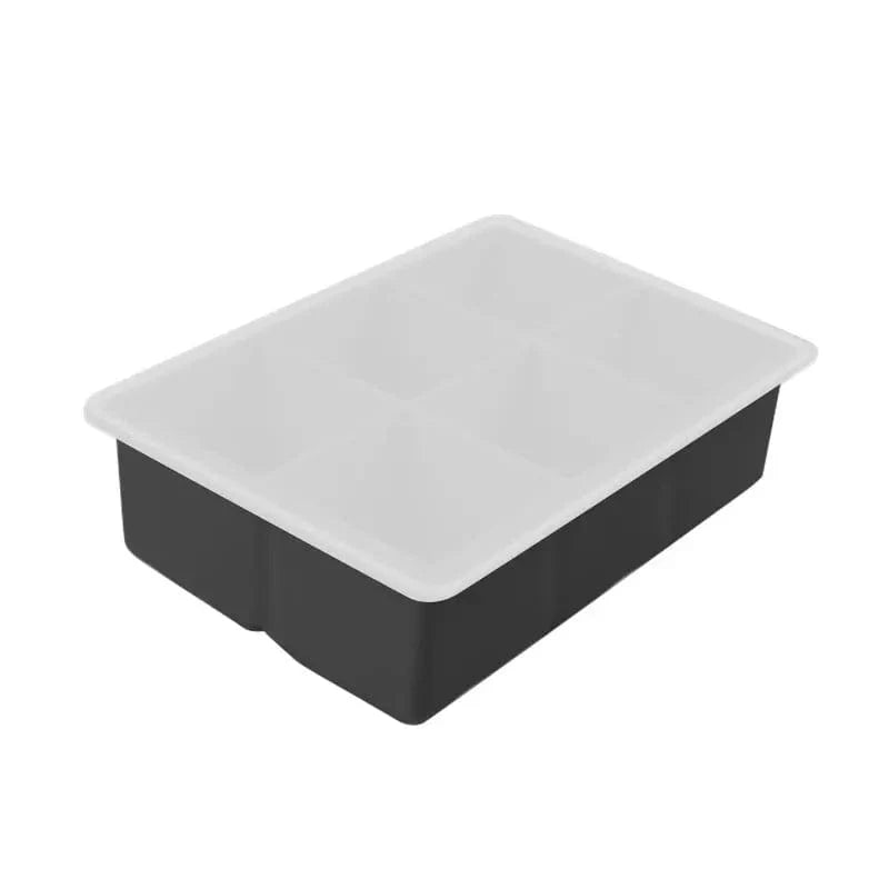 Moule à Glaçons en Silicone avec Couvercle 6-cavity Black