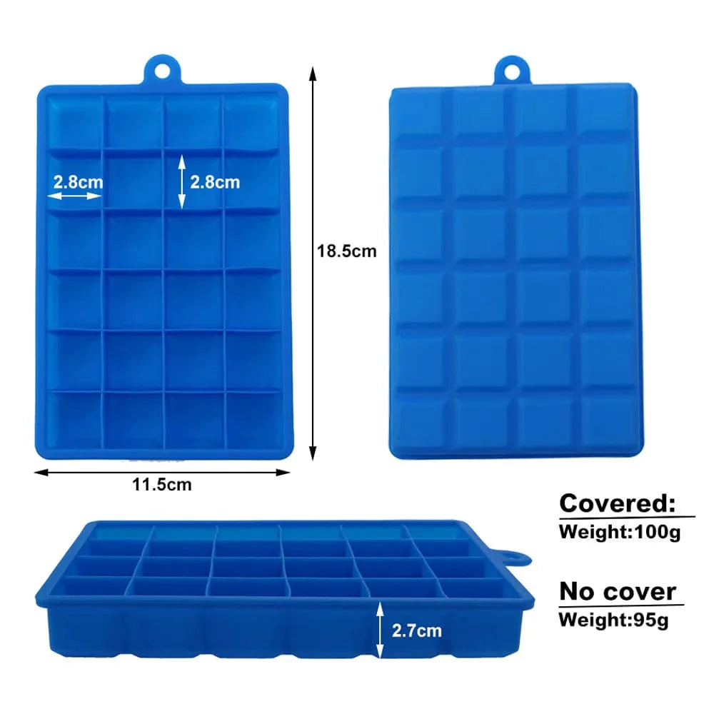Bac à glaçons 24 compartiments - en silicone sans couvercle