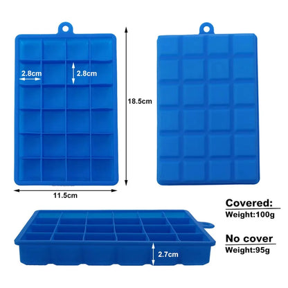 Bac à glaçons 24 compartiments - en silicone sans couvercle