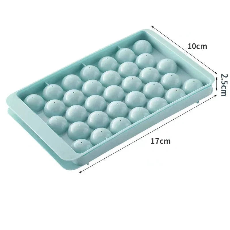 Moule à glaçons sphériques 33 boules - Idéal pour cocktails et whisky Bleu