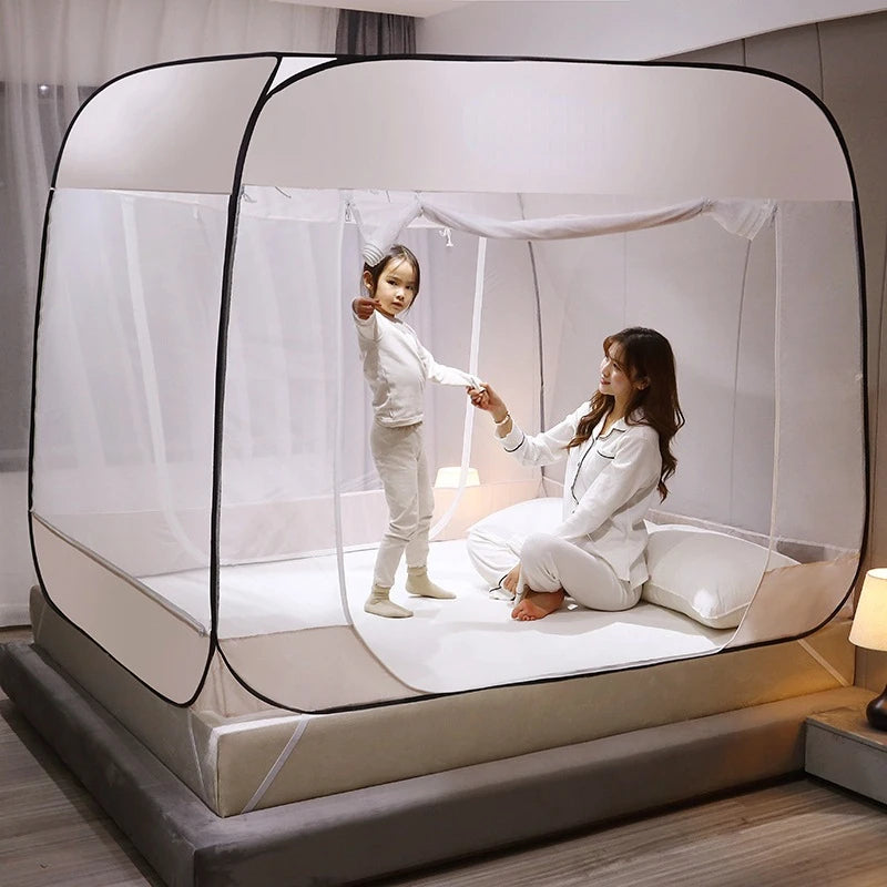 Moustiquaire Lit Carrée Stylée Pliable