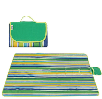 Tapis Pique-Nique Vert Émeraude Rayé