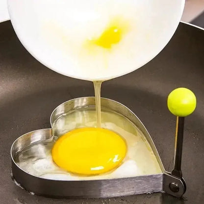 Emporte-Pièce en Forme de Coeur en Acier Inoxydable - Outil de Cuisine pour Pancakes et Omelettes - Accessoire de Cuisine