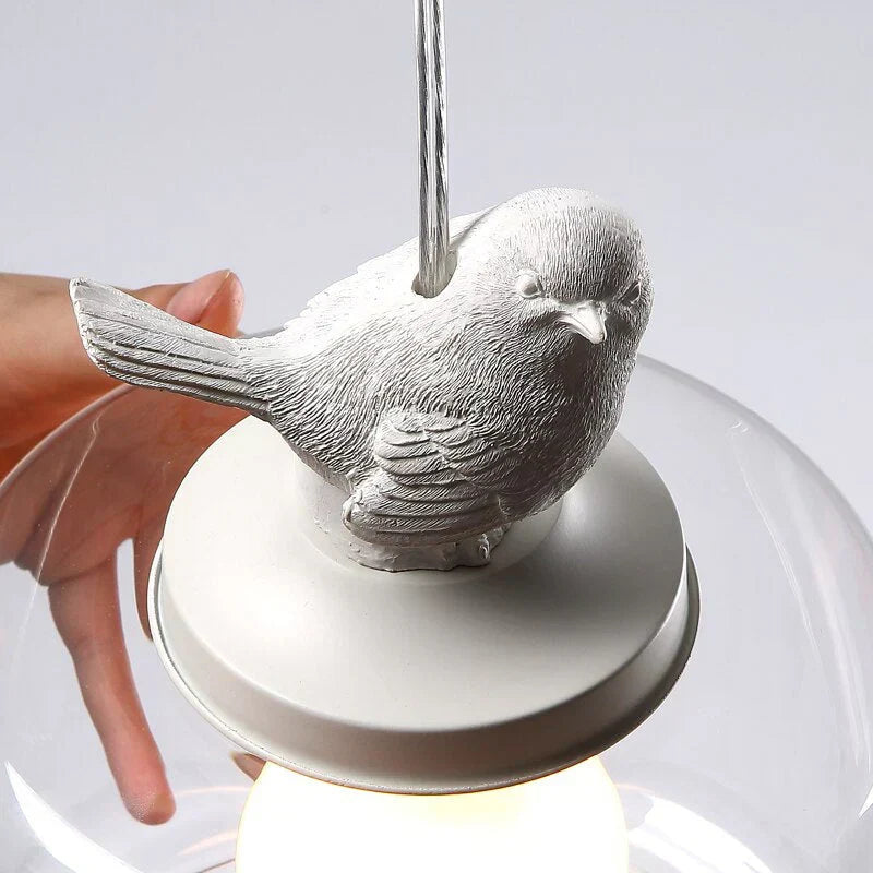Suspension Élégante à Motif Oiseau – Design Naturel et Moderne