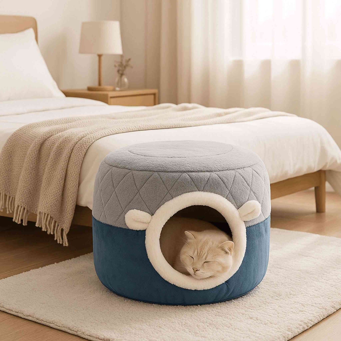 pouf chat niche
