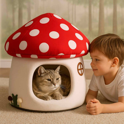 Niche pour chat intérieur Champignon
