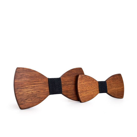 Noeud Papillon Bois Père Fils - Ambre